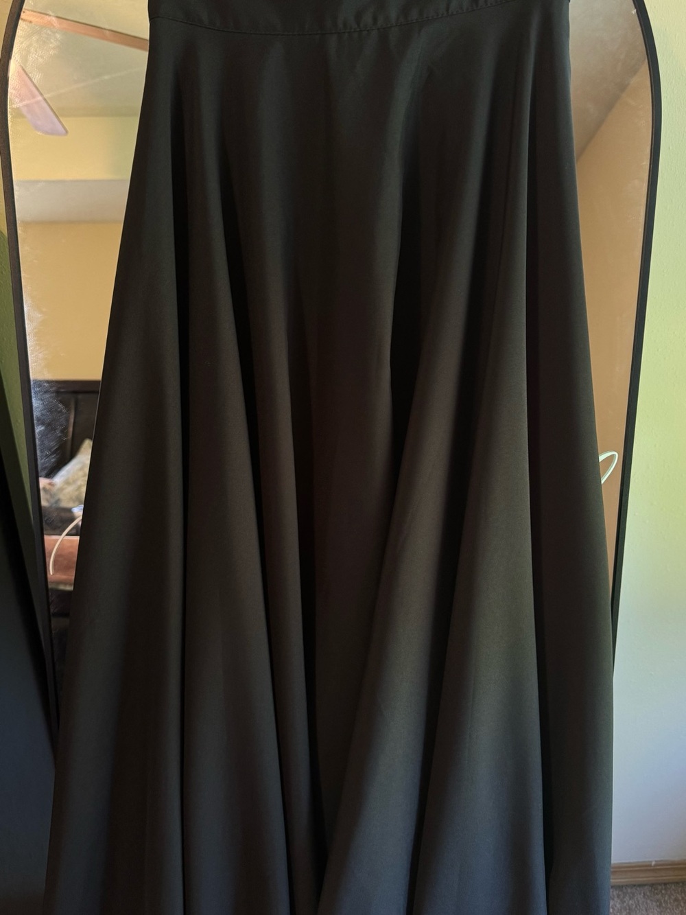 SHEIN Black Flowing A-Line Skirt
